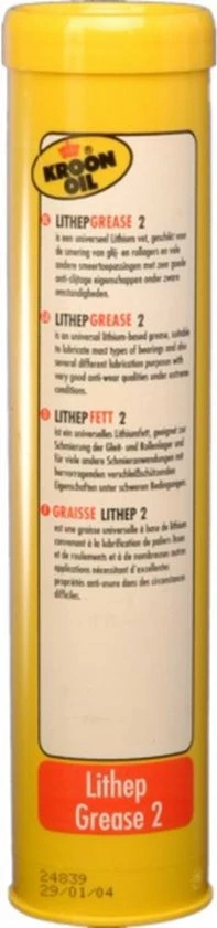 Beste Verkoop ⭐ Kroon-Oil MP Lithep Grease EP2 - Vetpatroon | 400 G Patroon ???? 4 Beste Verkoop ⭐ Kroon-Oil MP Lithep Grease EP2 - Vetpatroon | 400 G Patroon ???? - Afbeelding 4