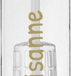 Gloednieuw ???? Merkloos Waterfles Met Naam - Drinkfles Met Rietje - Fruit Filter Infuser - 700 Ml - Wit - Vaderdag Cadeau ????