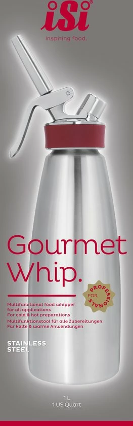 Korting ???? ISi Gourmet Whip Plus Slagroomapparaat - RVS - 1 L ???? 8 Korting ???? ISi Gourmet Whip Plus Slagroomapparaat - RVS - 1 L ???? - Afbeelding 8