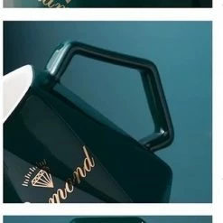 Nieuw ???? Merkloos Mok - Mok Set - Koffiemok - Koffiebeker - Beker - Mokken En Bekers - Beker Met Lepel En Deksel - 400 Ml - Keramiek - Diamant Vorm - Vrienden - Groen/Blauw ???? 8 Nieuw ???? Merkloos Mok - Mok Set - Koffiemok - Koffiebeker - Beker - Mokken En Bekers - Beker Met Lepel En Deksel - 400 Ml - Keramiek - Diamant Vorm - Vrienden - Groen/Blauw ???? -Tefal Shop 325x840