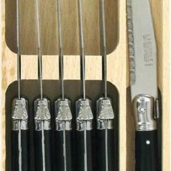 Aanbiedingen ???? Laguiole Laquiole Débutant Steakmessen - 6 Stuks - Zwart ????