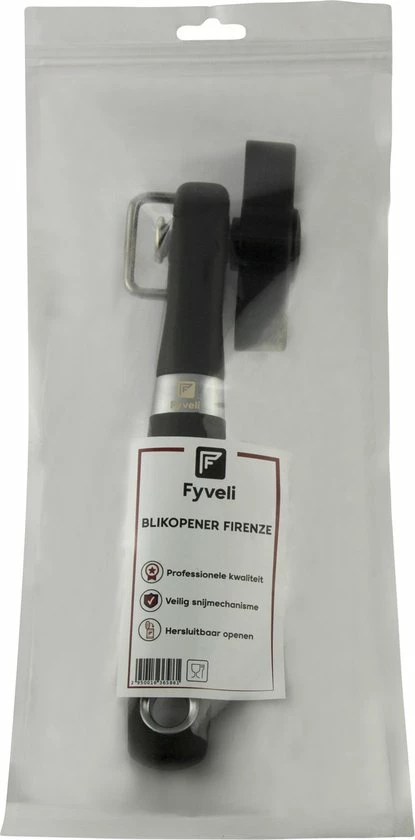 Coupon ⭐ Fyveli Blikopener Firenze - Veilig - Opent Zonder Scherpe Randen - Hersluitbaar - RVS - Silicone - Zwart ???? 6 Coupon ⭐ Fyveli Blikopener Firenze - Veilig - Opent Zonder Scherpe Randen - Hersluitbaar - RVS - Silicone - Zwart ???? - Afbeelding 6