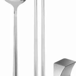 Beste Pirce ???? House Of Husk 1 Persoons Chopstick Lepel Set - 1 Paar Metalen Koreaanse Eetstokjes - Inclusief Eetlepel En Houder - RVS - Metaal - Eetstokjes - Koreaans - Vaatwasserbestendig - Sushi Chopsticks - Noodles - Zilver ????