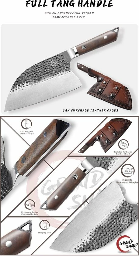 Beste Pirce ???? STORX Hakbijl - Slagersmes - BBQ - Handmade - Hak Mes - Mes - Mannen - Koken - BBQ Master - Roestvrij Staal - Stoer - Handgemaakt - Koksmes - CADEAU TIP! ???? 2 Beste Pirce ???? STORX Hakbijl - Slagersmes - BBQ - Handmade - Hak Mes - Mes - Mannen - Koken - BBQ Master - Roestvrij Staal - Stoer - Handgemaakt - Koksmes - CADEAU TIP! ???? - Afbeelding 2