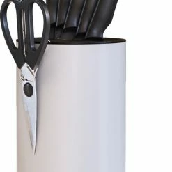 Beste recensies van ???? Hescom Messenset 7-delig Inclusief Messenblok - Roestvrijstaal / RVS Met Keramische ???? Coating Incl. Koksmes, Broodmes, Hakmes En Keukenschaar ???? -Tefal Shop 470x840