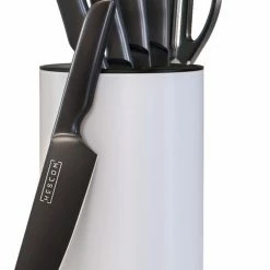 Beste recensies van ???? Hescom Messenset 7-delig Inclusief Messenblok - Roestvrijstaal / RVS Met Keramische ???? Coating Incl. Koksmes, Broodmes, Hakmes En Keukenschaar ????