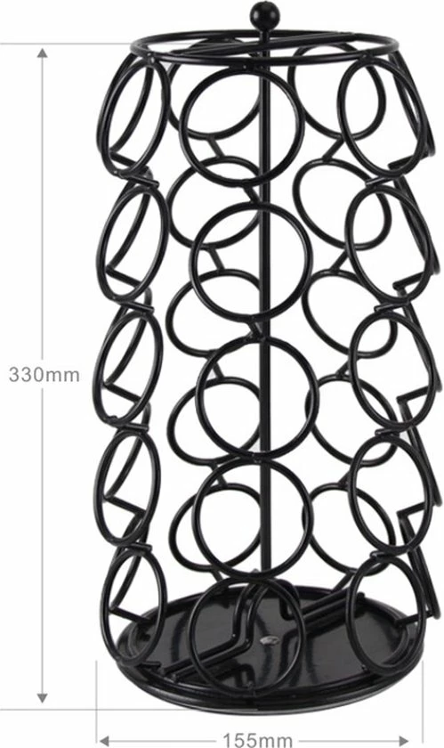 Goedkoop ???? Merkloos Capsule Houder Voor Dolce Gusto Cups - Zwart - 360º Draaibaar - 35 Capsules - Koffie Houder En Standaard ???? 6 Goedkoop ???? Merkloos Capsule Houder Voor Dolce Gusto Cups - Zwart - 360º Draaibaar - 35 Capsules - Koffie Houder En Standaard ???? - Afbeelding 6