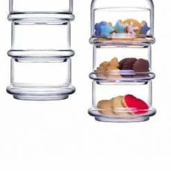 Kopen ???? Paşabahçe Pasabahce Villa Patisserie – Glazen Voorraadpot Mini – 3-laags ????