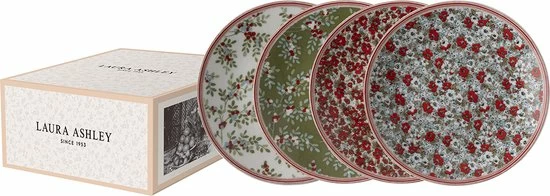 Gloednieuw ???? Laura Ashley Stockbridge Collectables - Laura Ashley Giftset 4 Petit Fours 12 Cm ???? 1 Gloednieuw ???? Laura Ashley Stockbridge Collectables - Laura Ashley Giftset 4 Petit Fours 12 Cm ????