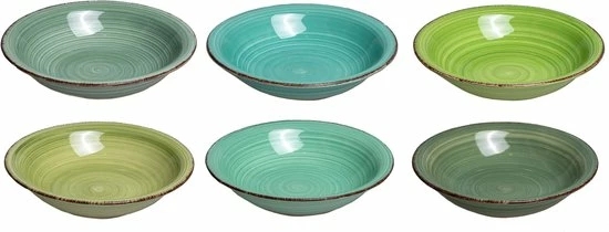 Flash-uitverkoop ???? Studio Tavola Diepe Borden ???? Summer Green ø 21 Cm - 6 Stuks ❤️ 1 Flash-uitverkoop ???? Studio Tavola Diepe Borden ???? Summer Green ø 21 Cm - 6 Stuks ❤️