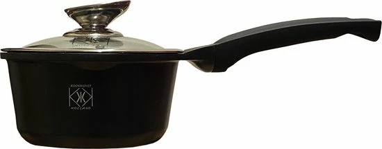 Flash-uitverkoop ???? Kookkunst Holland Pannenset 10 Delig Inductie Met Deksels En Silicone Koudgrepen - Zwart ???? 2 Flash-uitverkoop ???? Kookkunst Holland Pannenset 10 Delig Inductie Met Deksels En Silicone Koudgrepen - Zwart ???? - Afbeelding 2