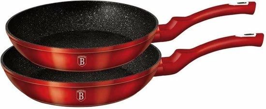 Top 10 ???? Berlinger Haus 1612 - Set Van 2 Granietpannen - Koekenpan - Rood Metallic - Burgundy Line - 22 En 26 Cm ???? 2 Top 10 ???? Berlinger Haus 1612 - Set Van 2 Granietpannen - Koekenpan - Rood Metallic - Burgundy Line - 22 En 26 Cm ???? - Afbeelding 2