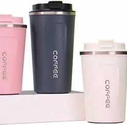 Top 10 ⭐ REGENTECH® Koffiebeker To Go - RVS Thermosbeker - Drinkfles - Herbruikbare Koffiebeker - 500 Ml - Zwart ⭐