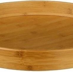 Beste Verkoop ???? Merkloos Bamboe Dienblad Rond Met Handvatten Diameter 40 Cm ????