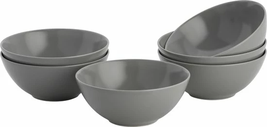 Gloednieuw ⭐ Lite-Body Kom Hermes - 500ml - Set Van 6 - Grijs Mat ???? 1 Gloednieuw ⭐ Lite-Body Kom Hermes - 500ml - Set Van 6 - Grijs Mat ????