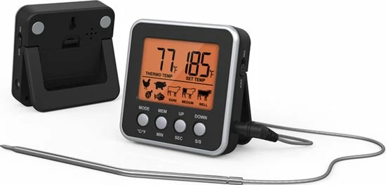 Aanbiedingen ???? CB-Goods Digitale Vleesthermometer - BBQ Thermometer - Barbecue - Kernthermometer – Oventhermometer - Roestvrij Staal - Barbecue BBQ Accesoires – Suikerthermometer - Kookwekker - Digitaal ???? 1 Aanbiedingen ???? CB-Goods Digitale Vleesthermometer - BBQ Thermometer - Barbecue - Kernthermometer – Oventhermometer - Roestvrij Staal - Barbecue BBQ Accesoires – Suikerthermometer - Kookwekker - Digitaal ????