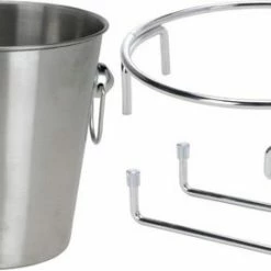 Gloednieuw ???? Excellent Houseware RVS Wijnkoeler - IJsemmer - Met Tafelhouder - Ø20,5 Cm - 3 Liter ????