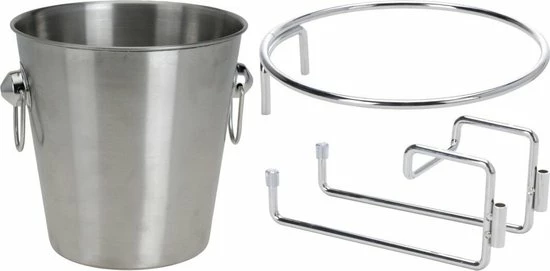 Gloednieuw ???? Excellent Houseware RVS Wijnkoeler - IJsemmer - Met Tafelhouder - Ø20,5 Cm - 3 Liter ???? 1 Gloednieuw ???? Excellent Houseware RVS Wijnkoeler - IJsemmer - Met Tafelhouder - Ø20,5 Cm - 3 Liter ????