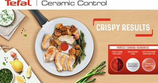 Flash-uitverkoop ???? Tefal Ceramic Control Wokpan - Ø 28 Cm - Wit ???? 9 Flash-uitverkoop ???? Tefal Ceramic Control Wokpan - Ø 28 Cm - Wit ???? - Afbeelding 9