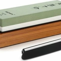 Kopen ???? HEZHEN - Luxe Slijpsteen | Dubbelzijdig | 1000 / 6000 Wetsteen Messenslijper | Incl. Hoekgeleider 12-15 Graden ⌛ -Tefal Shop 550x296