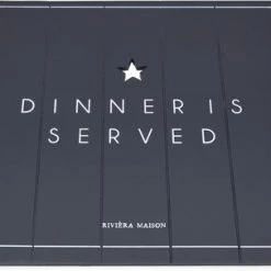 Beste Pirce ⭐ Riviera Maison Placemats - Dinner Is Served Placemat - Zwart ????