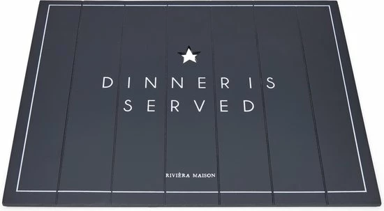 Beste Pirce ⭐ Riviera Maison Placemats - Dinner Is Served Placemat - Zwart ???? 1 Beste Pirce ⭐ Riviera Maison Placemats - Dinner Is Served Placemat - Zwart ????