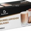 Korting ???? RoyalGoods® Dubbelwandige Glazen – Koffieglazen - Theeglazen – 450ML – 2 Stuks – Cappuccino Glazen - Latte Macchiato Glazen ????