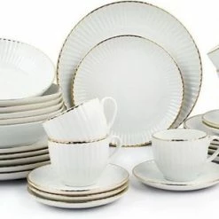 Gloednieuw ???? LUBIANA DAISY GOLD - Wit Porselein Handmatig Gedecoreerd Met Gouden Streep Koffie En Dinerservies 30-delig Voor 6 Personen ⭐ 17 Gloednieuw ???? LUBIANA DAISY GOLD - Wit Porselein Handmatig Gedecoreerd Met Gouden Streep Koffie En Dinerservies 30-delig Voor 6 Personen ⭐ -Tefal Shop 550x307 1