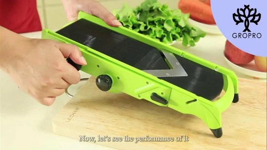 Begroting ???? Gropro Mandoline V-blade All In One - Centreer Mes - Roestvrij Staal - Julienne, Plakjes Of Blokjes - Keukensnijder - Snijmachine - Groentesnijder ❤️ 2 Begroting ???? Gropro Mandoline V-blade All In One - Centreer Mes - Roestvrij Staal - Julienne, Plakjes Of Blokjes - Keukensnijder - Snijmachine - Groentesnijder ❤️ - Afbeelding 2