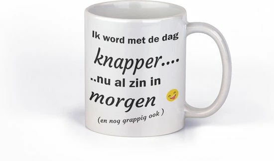 Beste deal ???? Kimano Mok Bedrukt Met Grappige Tekst | Ik Word Met De Dag Knapper..nu Al Zin In Morgen | Cadeaumok Voor Collega | Vriend | Man | Vrouw | Beste Vriendin | Leuk Cadeautje Met Humor Kopen ???? 2 Beste deal ???? Kimano Mok Bedrukt Met Grappige Tekst | Ik Word Met De Dag Knapper..nu Al Zin In Morgen | Cadeaumok Voor Collega | Vriend | Man | Vrouw | Beste Vriendin | Leuk Cadeautje Met Humor Kopen ???? - Afbeelding 2