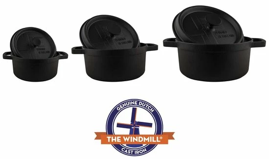 Nieuw ⭐ The Windmill BBQ Pan S 2 Ltr - Gietijzeren Pan Met Deksel En Een Vlakke Bodem ???? 4 Nieuw ⭐ The Windmill BBQ Pan S 2 Ltr - Gietijzeren Pan Met Deksel En Een Vlakke Bodem ???? - Afbeelding 4