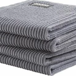Korting ???? DDDDD Vaatdoek Basic Grey 30 X 30 Cm Per 4 Stuks ????