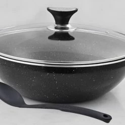 Beste Verkoop ???? Sonex Graniet Wokpan - 36 Cm / 7 Ltr (Geschikt Voor Alle Warmtebronnen) ????