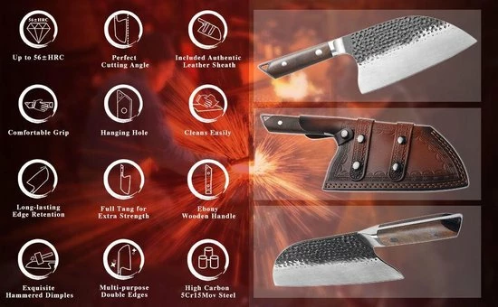 Beste Pirce ???? STORX Hakbijl - Slagersmes - BBQ - Handmade - Hak Mes - Mes - Mannen - Koken - BBQ Master - Roestvrij Staal - Stoer - Handgemaakt - Koksmes - CADEAU TIP! ???? 13 Beste Pirce ???? STORX Hakbijl - Slagersmes - BBQ - Handmade - Hak Mes - Mes - Mannen - Koken - BBQ Master - Roestvrij Staal - Stoer - Handgemaakt - Koksmes - CADEAU TIP! ???? - Afbeelding 13