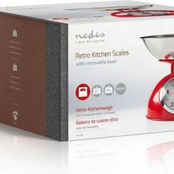 Gloednieuw ???? Nedis Keukenweegschaal | Analoog | Roestvrij Staal | Verwijderbare Kom | Rood ???? -Tefal Shop 550x342 2