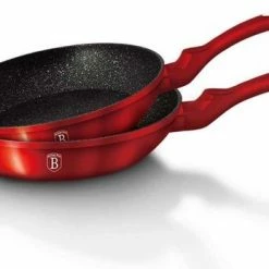 Top 10 ???? Berlinger Haus 1612 - Set Van 2 Granietpannen - Koekenpan - Rood Metallic - Burgundy Line - 22 En 26 Cm ????