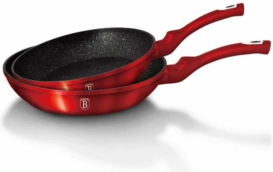 Top 10 ???? Berlinger Haus 1612 - Set Van 2 Granietpannen - Koekenpan - Rood Metallic - Burgundy Line - 22 En 26 Cm ???? 1 Top 10 ???? Berlinger Haus 1612 - Set Van 2 Granietpannen - Koekenpan - Rood Metallic - Burgundy Line - 22 En 26 Cm ????