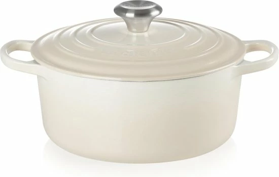 Promo ???? Le Creuset Braadpan Signature Meringue - ø 24 Cm / 4.2 Liter ✨ 2 Promo ???? Le Creuset Braadpan Signature Meringue - ø 24 Cm / 4.2 Liter ✨ - Afbeelding 2
