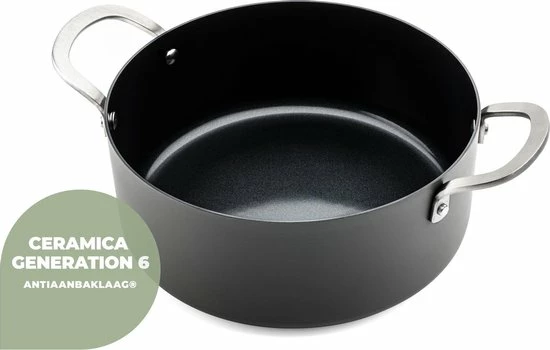 Hete verkoop ???? ISENVI Murray - Kookpan - 24 Cm - Keramische Pan - Inductie Pan - RVS Handgreep ???? 3 Hete verkoop ???? ISENVI Murray - Kookpan - 24 Cm - Keramische Pan - Inductie Pan - RVS Handgreep ???? - Afbeelding 3