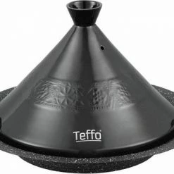 Hete verkoop ???? Tajine Teffo - Ø 30 Cm - Graniet - Geschikt Voor Alle Kookplaten, Inclusief Inductie - Zwart ????