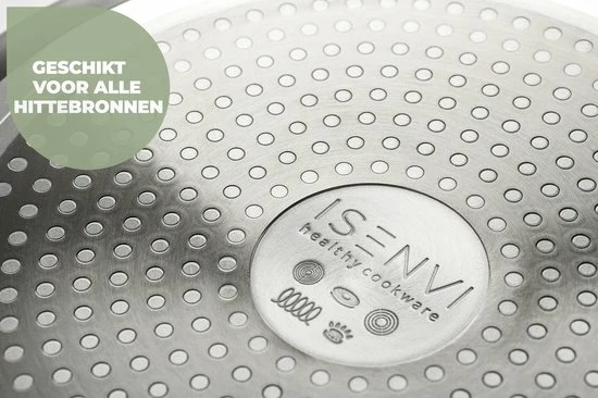 Hete verkoop ???? ISENVI Murray - Kookpan - 24 Cm - Keramische Pan - Inductie Pan - RVS Handgreep ???? 6 Hete verkoop ???? ISENVI Murray - Kookpan - 24 Cm - Keramische Pan - Inductie Pan - RVS Handgreep ???? - Afbeelding 6