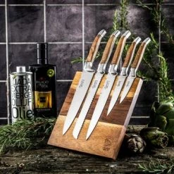 Hete verkoop ???? Laguiole Style De Vie Messenblok Luxury Line - 5-delig - Olijfhout ???? -Tefal Shop 550x366 123