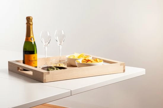 Hete verkoop ✨ Longshore Eiken Dienblad Met Handvat , Groot Decoratief Serveerplank Voor De Keuken, Houten Dienblad Rechthoekig, 45 X 35 X 4,5 Cm, Eik ⭐ 3 Hete verkoop ✨ Longshore Eiken Dienblad Met Handvat , Groot Decoratief Serveerplank Voor De Keuken, Houten Dienblad Rechthoekig, 45 X 35 X 4,5 Cm, Eik ⭐ - Afbeelding 3