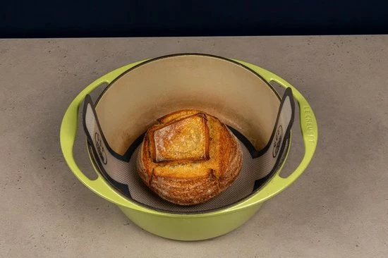 Gloednieuw ???? EZBake Bakmat - Siliconen Bakmat - Dutch Oven - Zuurdesem - Bread Sling - Non-stick - Herbruikbaar - Hittebestendig Tot 245 C - 21 Cm ✔️ 2 Gloednieuw ???? EZBake Bakmat - Siliconen Bakmat - Dutch Oven - Zuurdesem - Bread Sling - Non-stick - Herbruikbaar - Hittebestendig Tot 245 C - 21 Cm ✔️ - Afbeelding 2