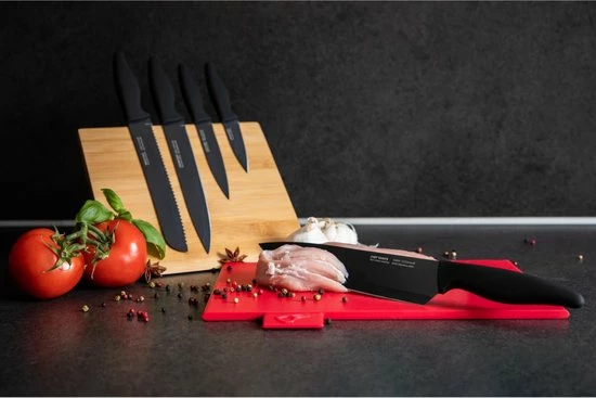 Coupon ???? Smile® Smile SNS-4 Messenset Met Magnetisch Blok - 5 Messen - Bamboe ???? 9 Coupon ???? Smile® Smile SNS-4 Messenset Met Magnetisch Blok - 5 Messen - Bamboe ???? - Afbeelding 9