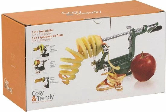 Korting ???? Cosy&Trendy Cosy & Trendy Appelschilmachine Met Zuignap Rood Groen ???? 2 Korting ???? Cosy&Trendy Cosy & Trendy Appelschilmachine Met Zuignap Rood Groen ???? - Afbeelding 2
