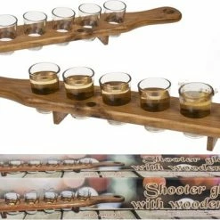 Groothandel ???? Merkloos Wooden Shotglas Houder ????