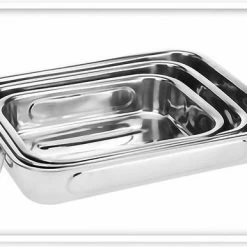 Goedkoop ???? Excellent Houseware Set Van 3x Stuks RVS Braadsledes/ovenschalen - Vlees Braden - Braadpan - Braadslede ⭐ -Tefal Shop 550x386 1