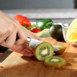 Korting ✔️ PAUDIN N8 Professioneel RVS Japans Groentemes 9 Cm - Vlijmscherp Schilmes Gemaakt Van Hoogwaardig Roestvast Duits Carbonstaal - Damascus Patroon - Klein Officemes - Nu Extra Scherp Geprijst - Black Friday - Sint En Kerst ???? -Tefal Shop 550x387 1