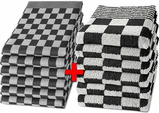 Coupon ✔️ Slaaptextiel HORECA Theedoeken En Keukendoeken Set - 6x Theedoeken - 6x Keukendoeken - Horecakwaliteit - Geblokt - Zwart ???? 1 Coupon ✔️ Slaaptextiel HORECA Theedoeken En Keukendoeken Set - 6x Theedoeken - 6x Keukendoeken - Horecakwaliteit - Geblokt - Zwart ????